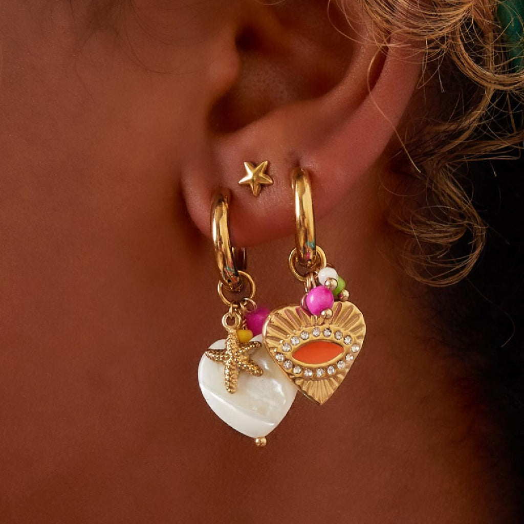 Colorfull Heart - Oorbellen