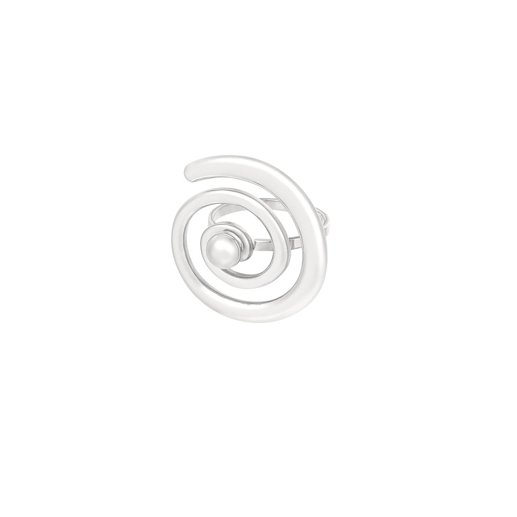 White spiral object on a white background