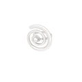 White spiral object on a white background
