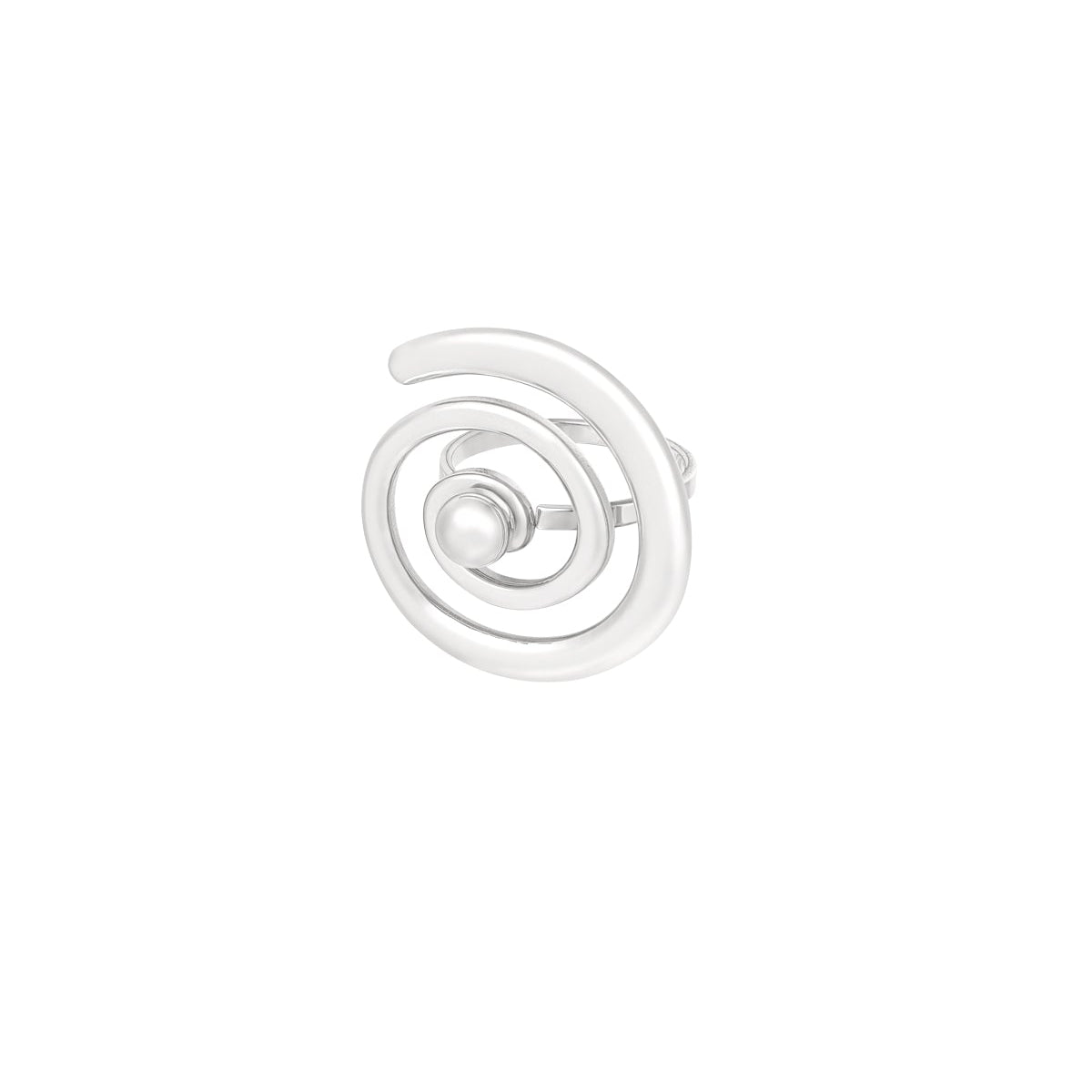 White spiral object on a white background