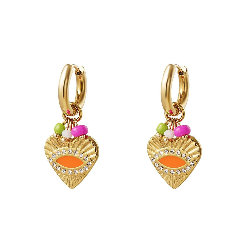 Colorfull Heart - Oorbellen