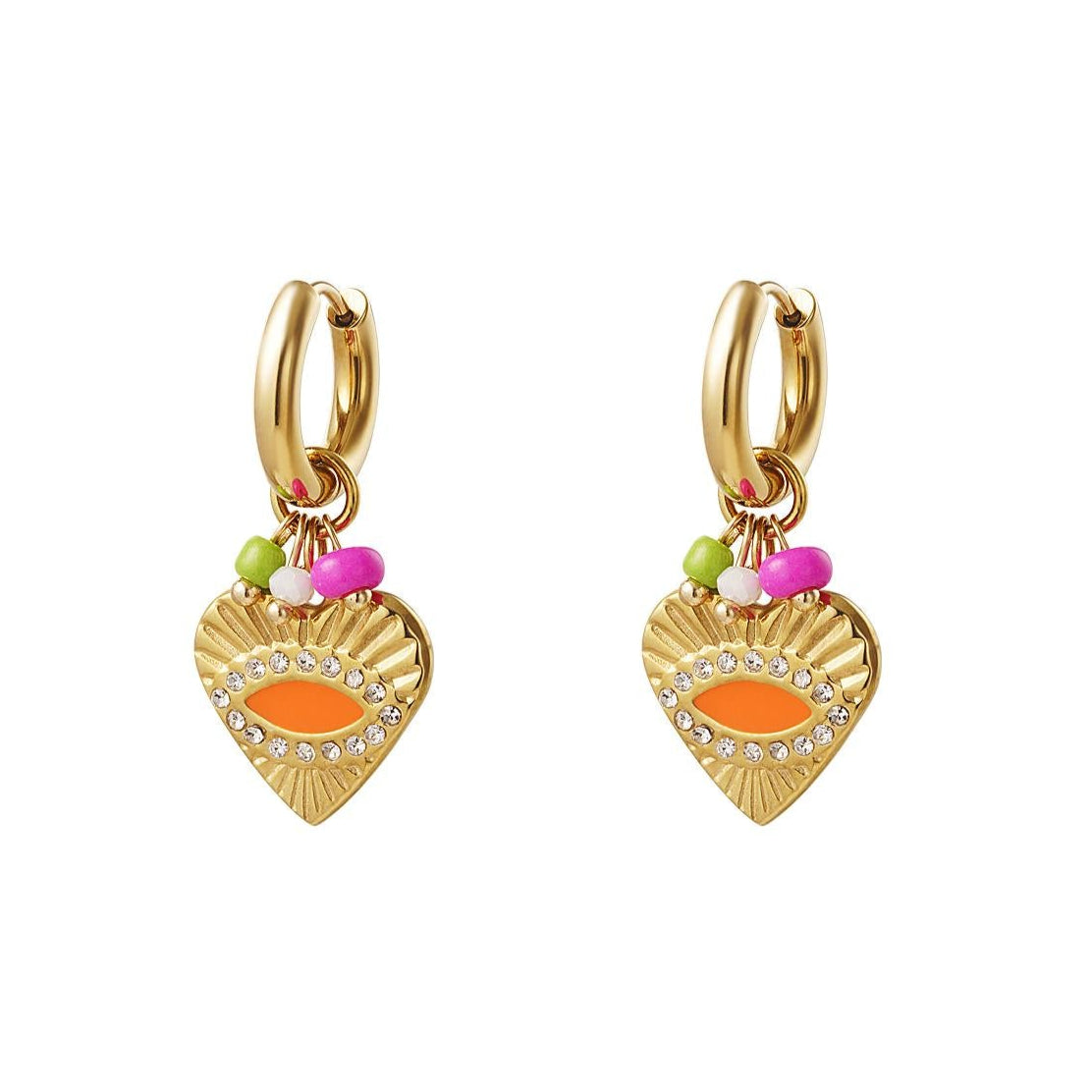 Colorfull Heart - Oorbellen