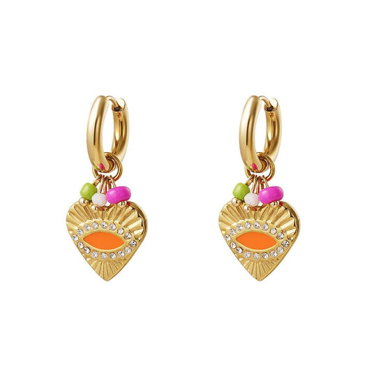 Colorfull Heart - Oorbellen
