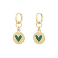 Green Heart Oorbellen