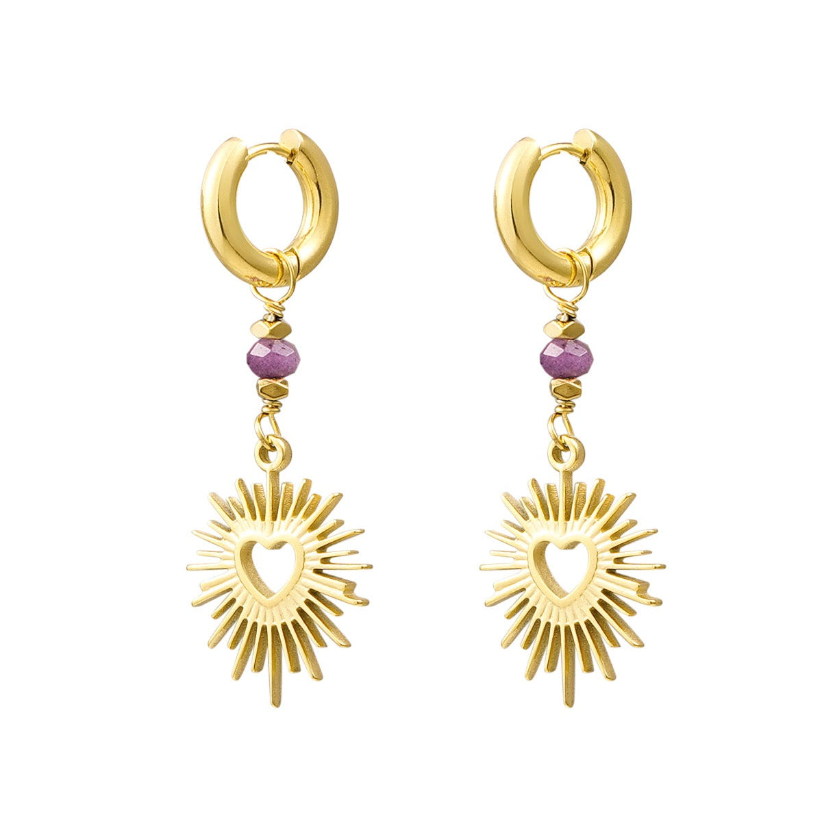 Sparkle Heart - Oorbellen