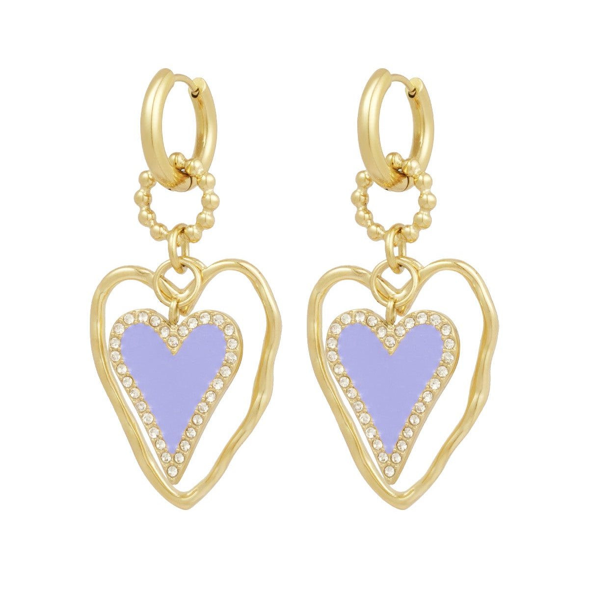 Purple Heart - Oorbellen