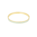 Gold bracelet with blue pattern on a white background bangle bynooni bynooninl