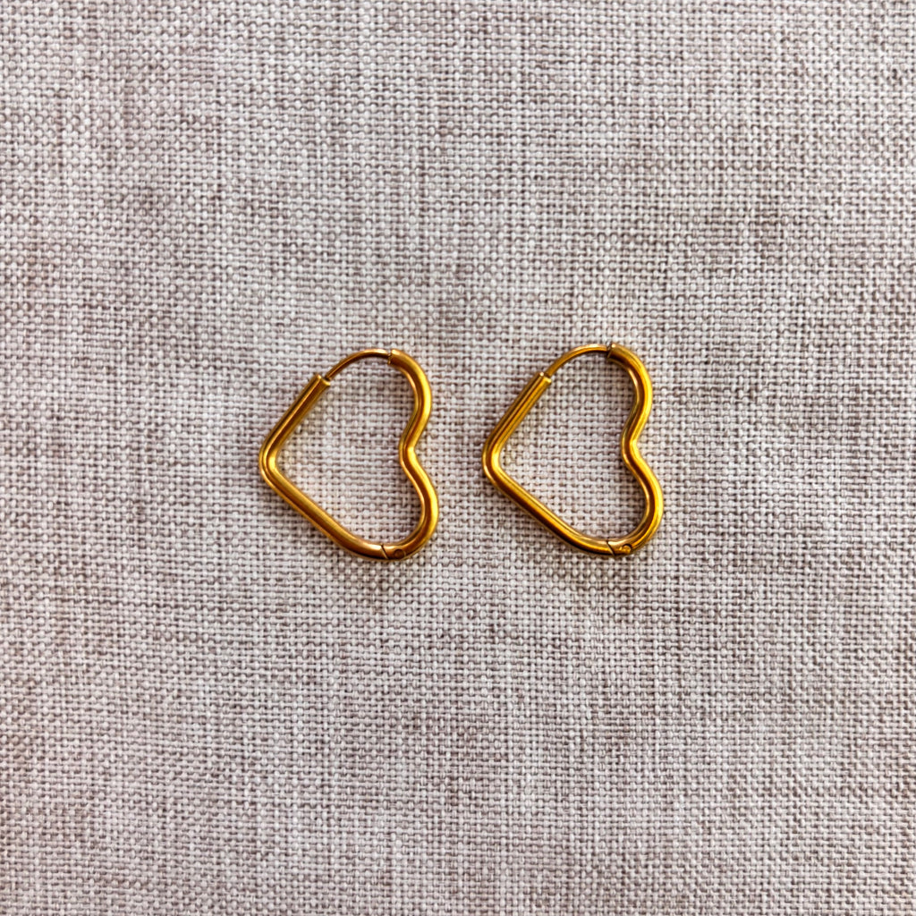 Heart Hoops - Oorbellen