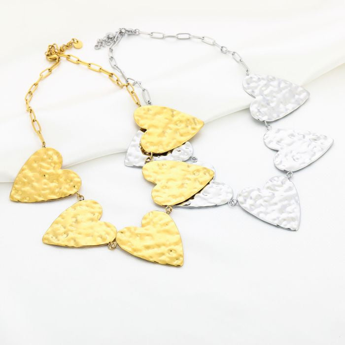 Bold Hearts - Necklace