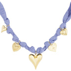 Denim Hearts Ketting