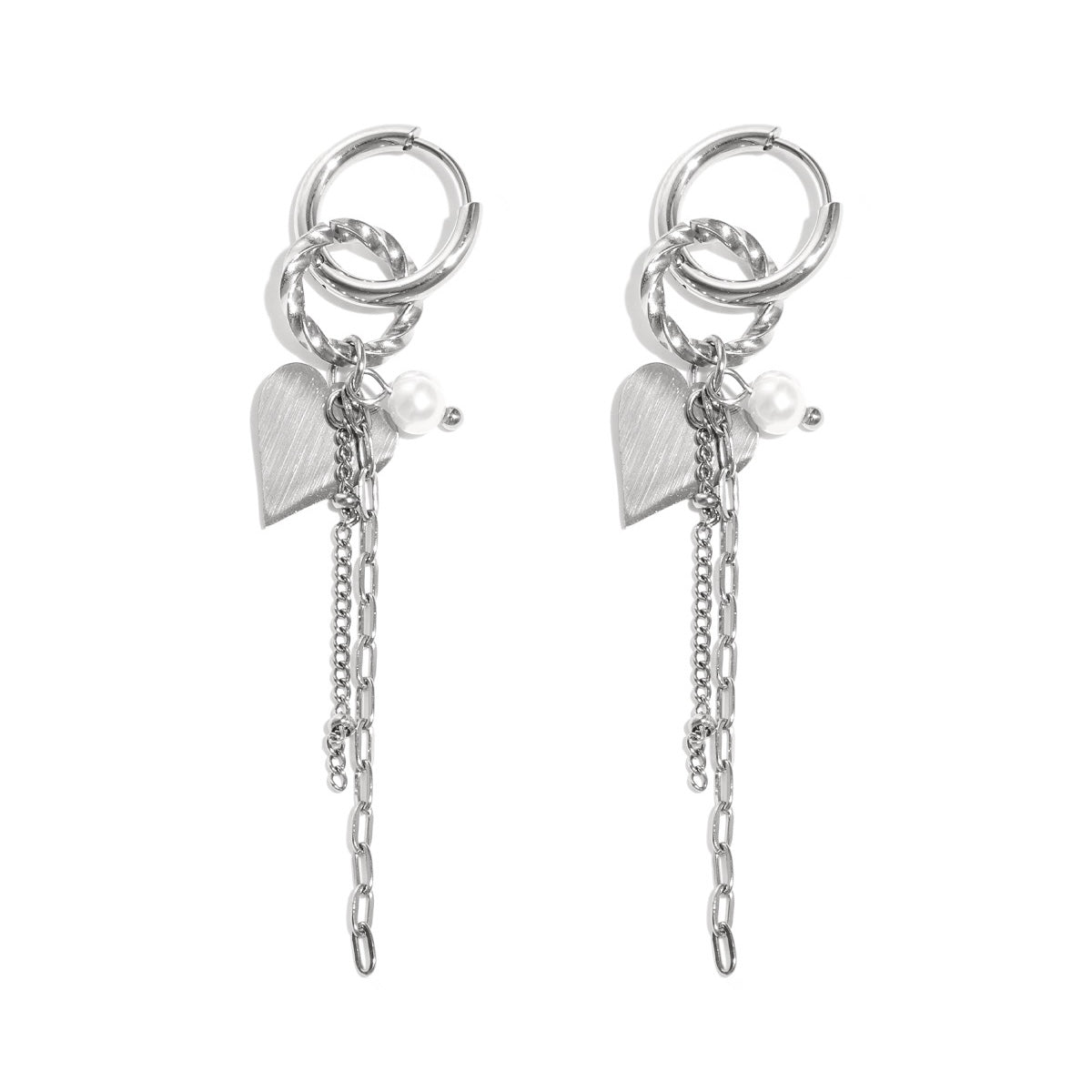 Heart Charm - Oorbellen