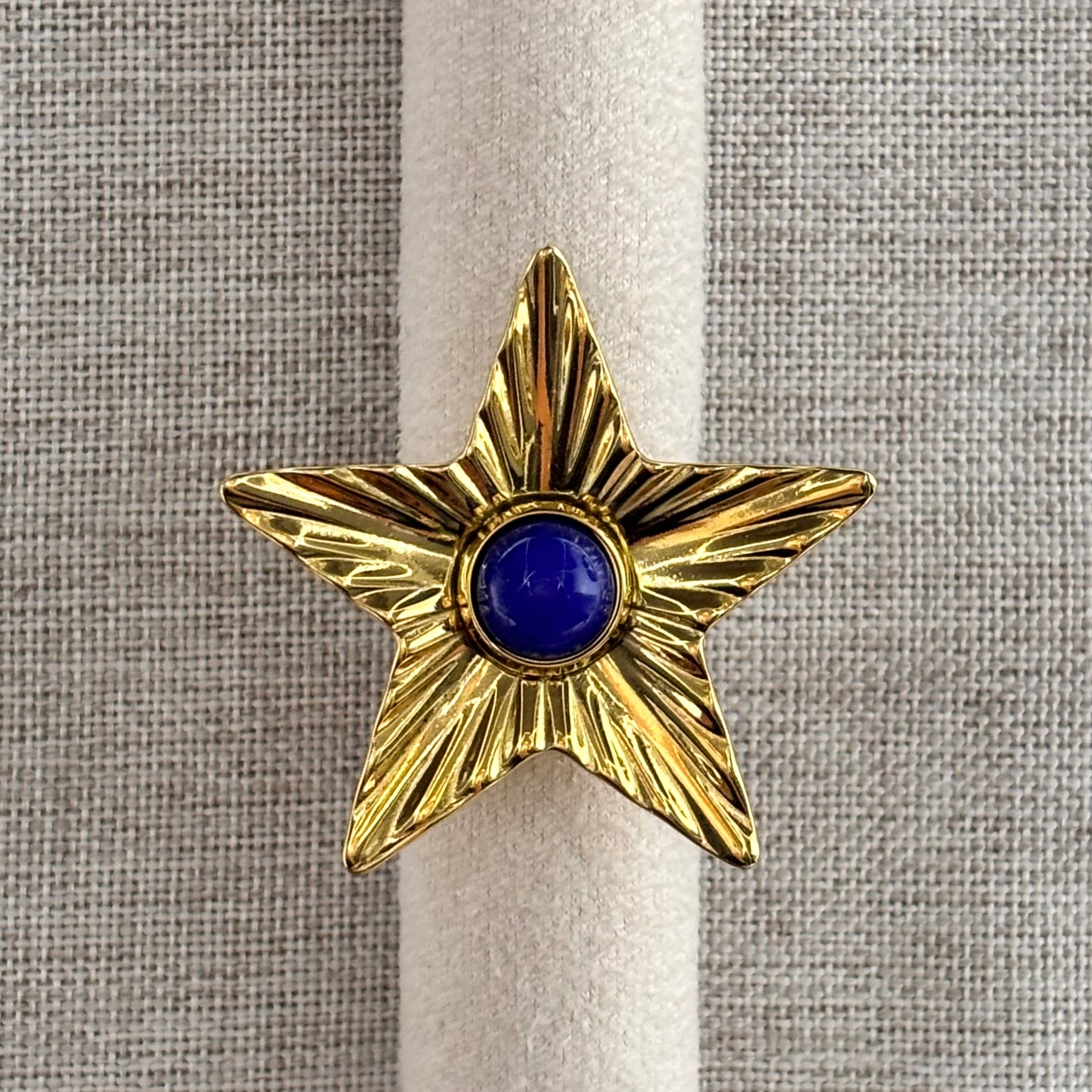 Ster met steentje - Ring