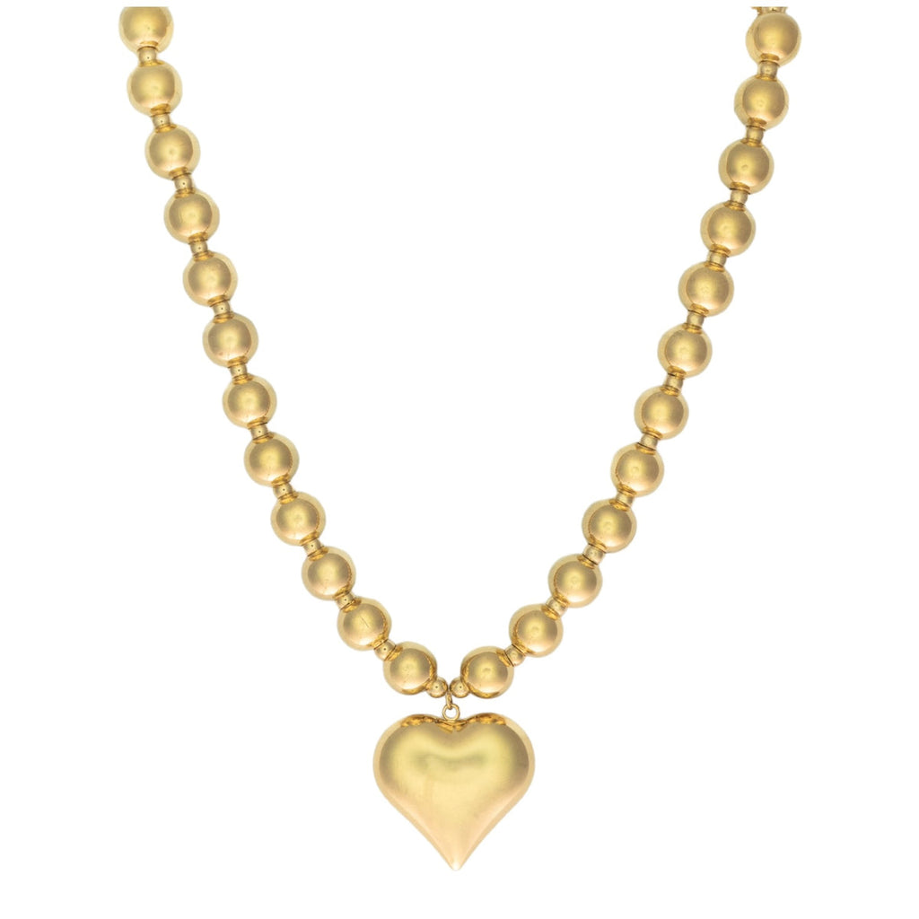 Statement ketting hartje goud roestvrijstaal as rvs stainless steel 