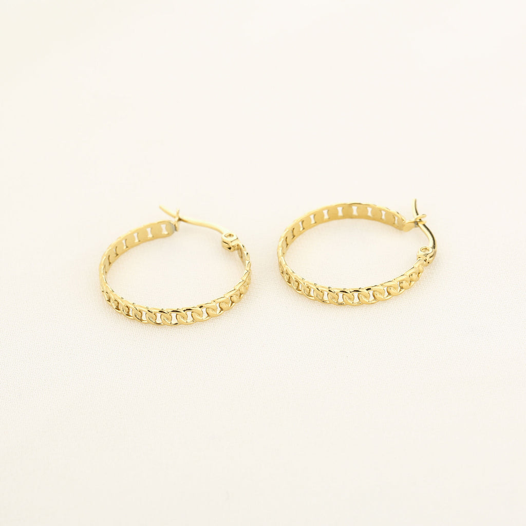 Chain hoops - Oorbellen