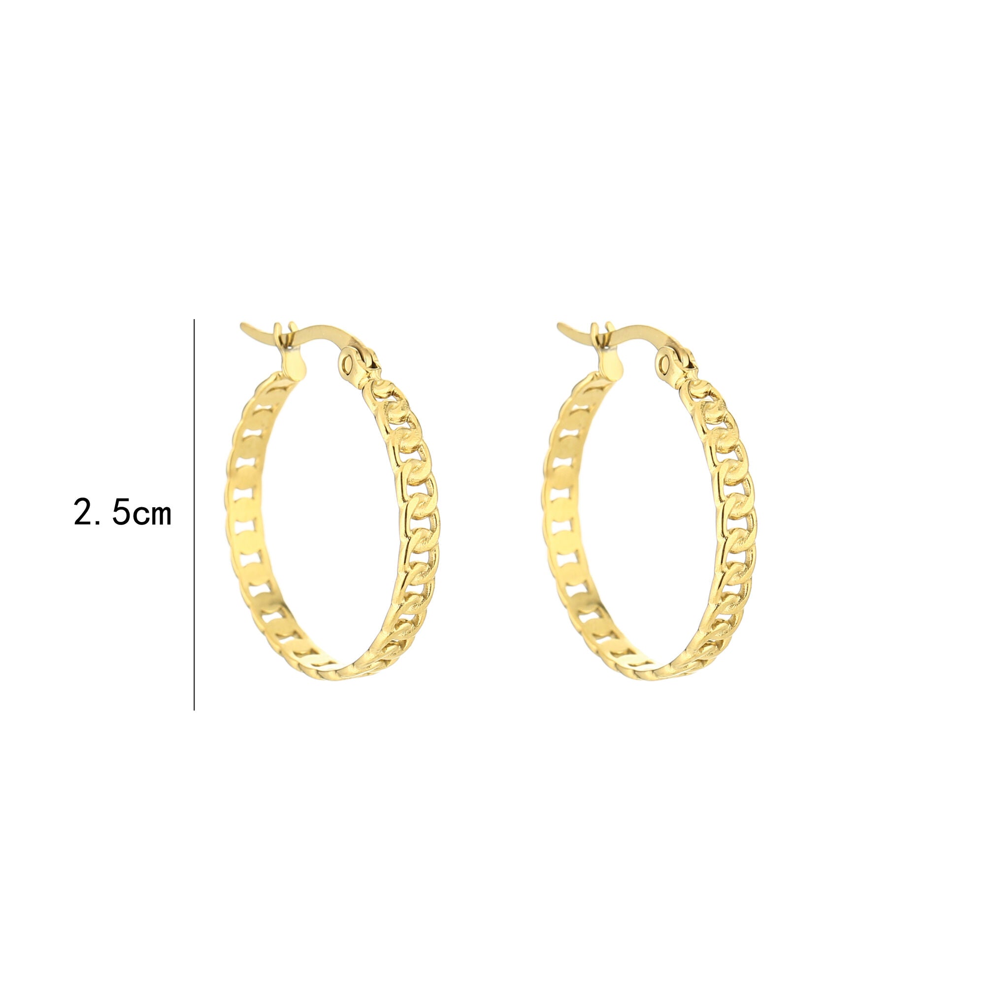 Chain hoops - Oorbellen