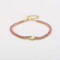 pink heart - armband