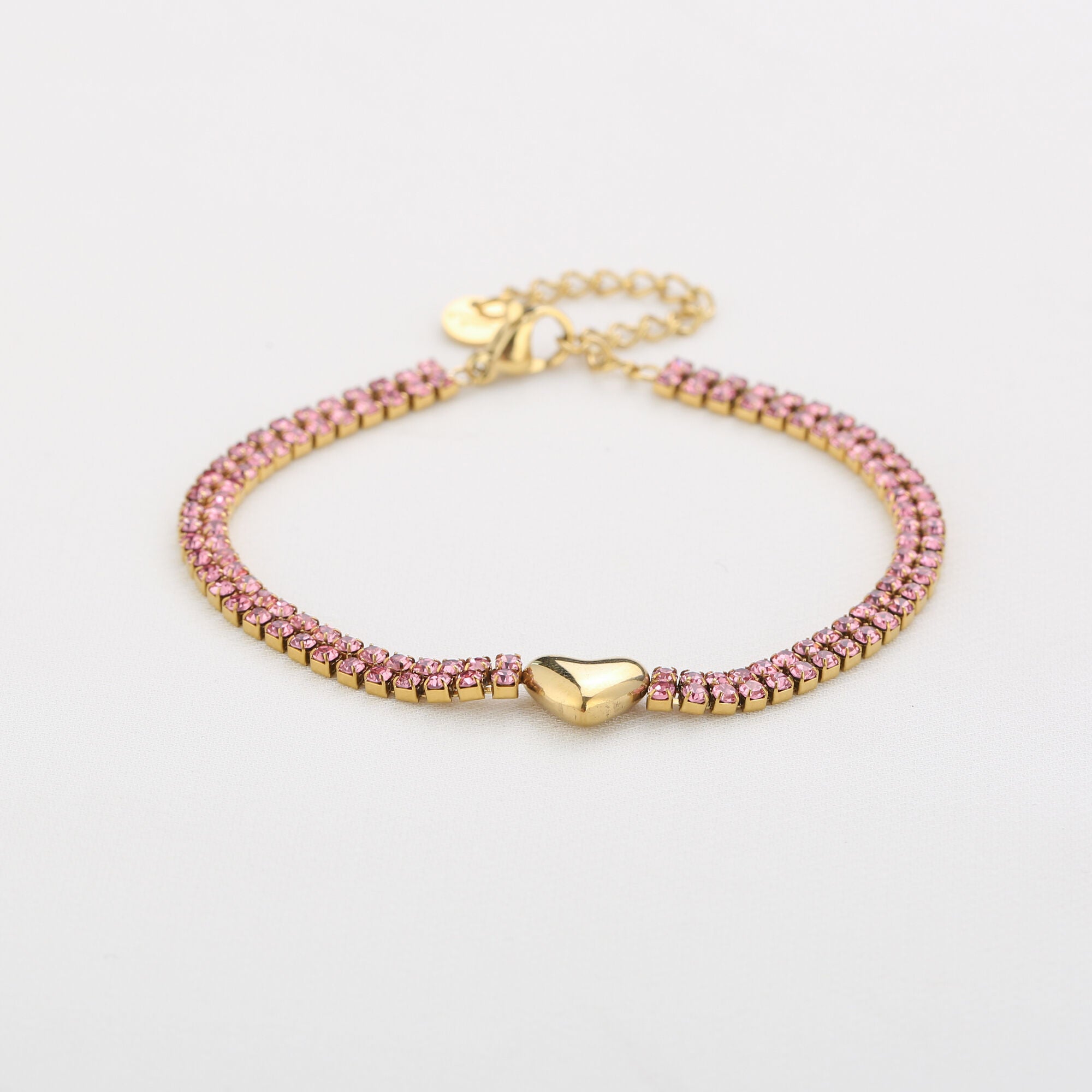 pink heart - armband