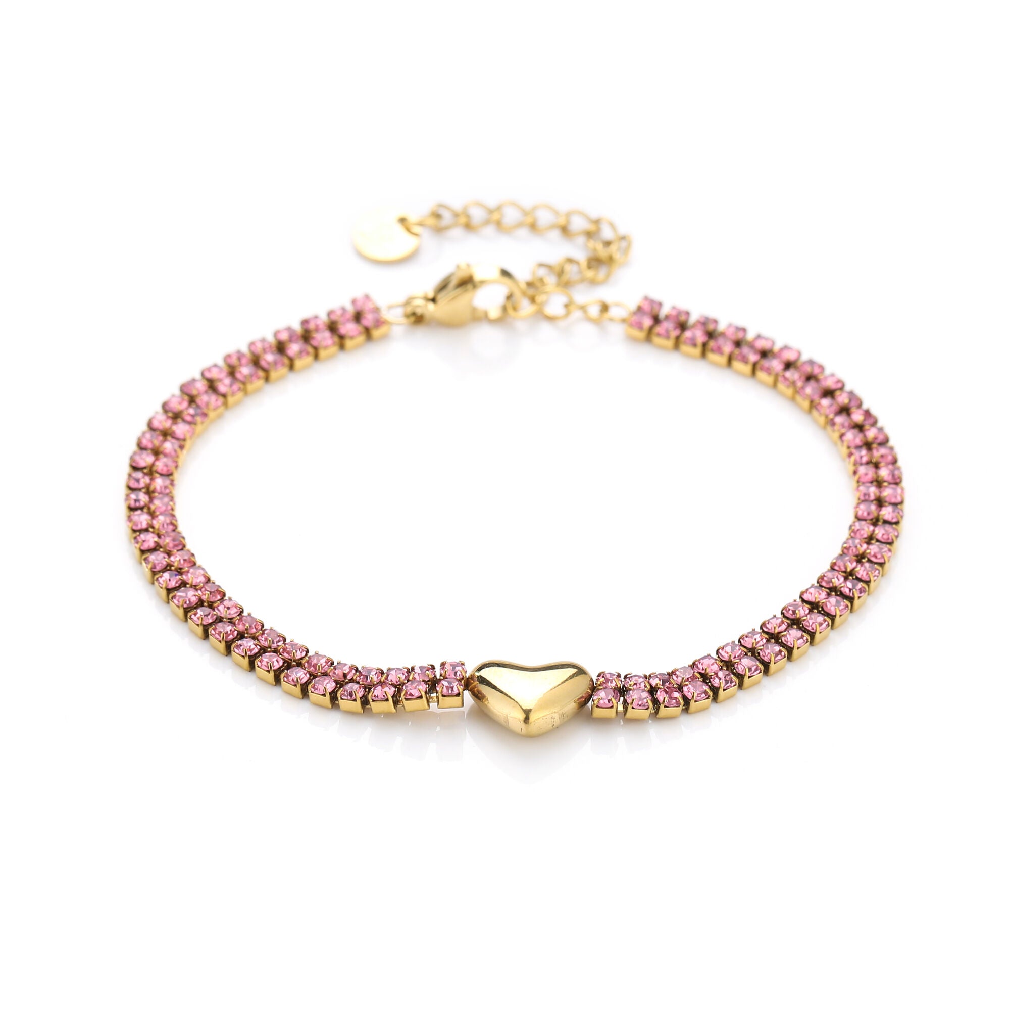 pink heart - armband