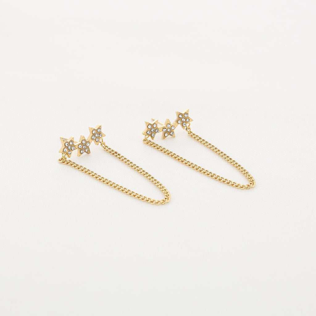 Ster chain - oorbellen