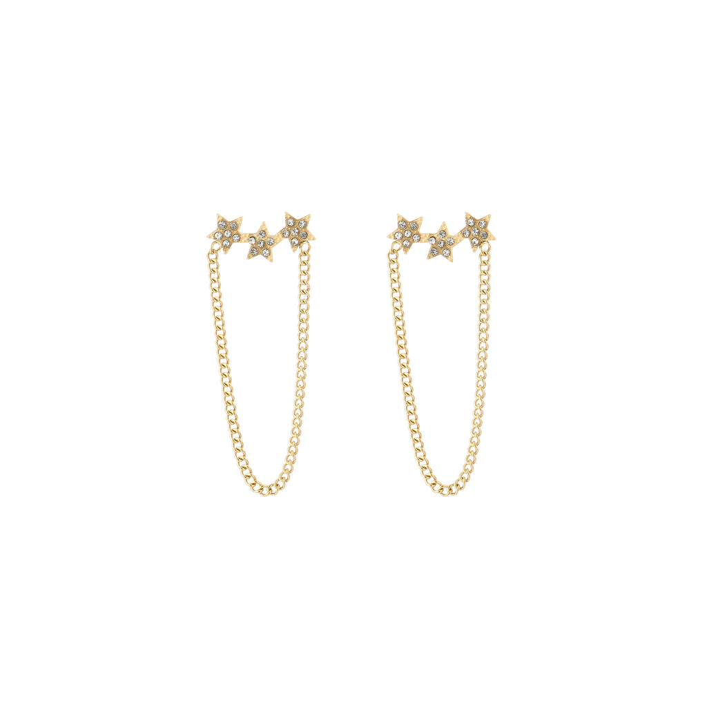 Ster chain - oorbellen