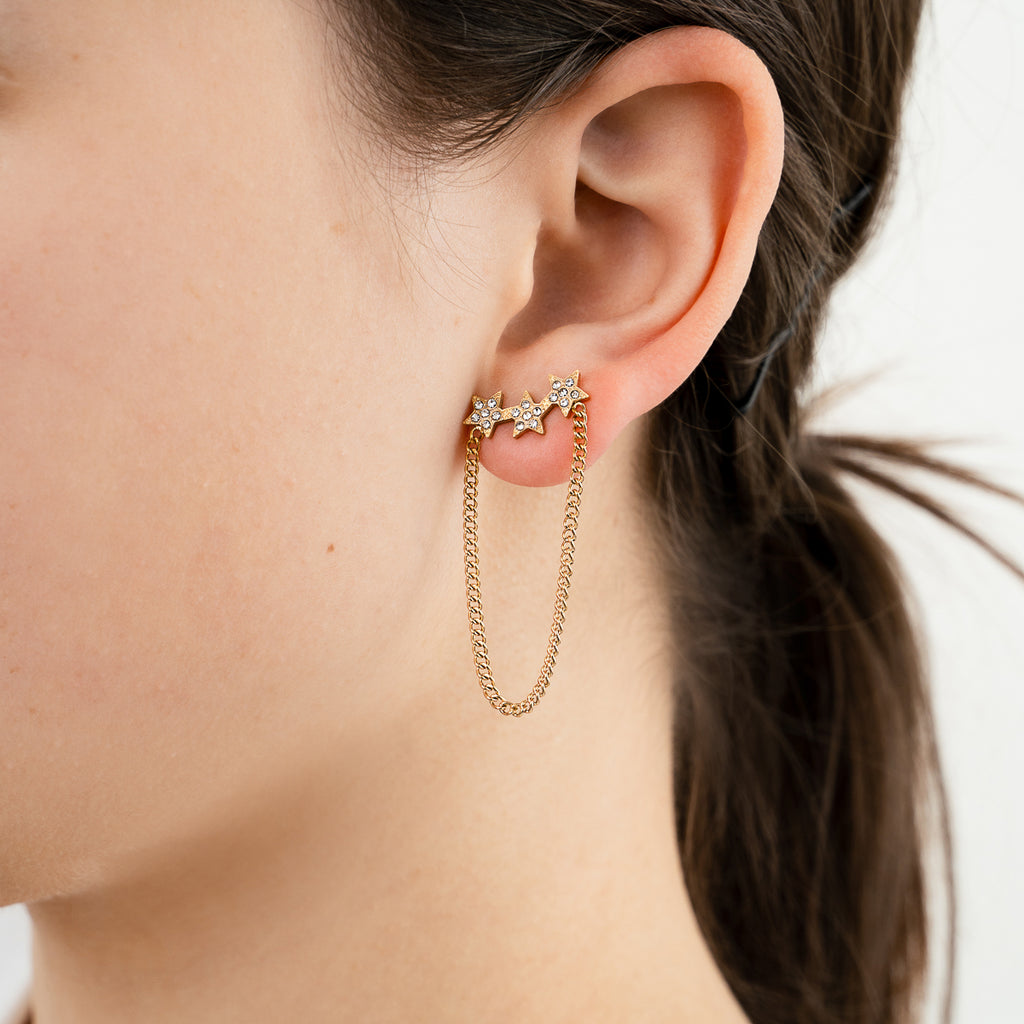 Ster chain - oorbellen